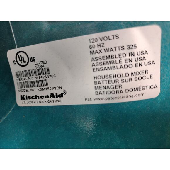 KitchenAid Artisan 5 Qt Tilt Head Mixer 325 Watt 10 Speed - Picture 11 of 11